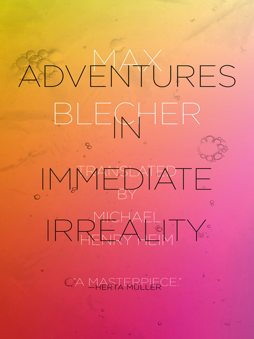 Title details for Adventures In Immediate Irreality by Max Blecher - Wait list